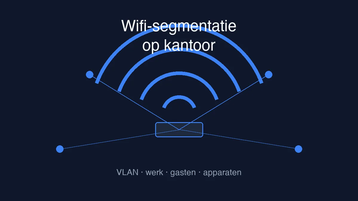 Netwerkkast met meerdere kabels en accesspoint in een kantooromgeving